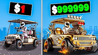 1 to 1000000 Golf Cart in GTA 5 [upl. by Silverstein643]