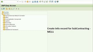 How to create subcontracting Purchase info record in SAP MM  SC video 3 [upl. by Netsoj]