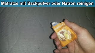 Matratze mit Natron oder Backpulver reinigen  Bett Matratze mit Hausmittel sauber machen [upl. by Aicert]