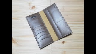 making a handmade leather long wallet bridleampbuttero [upl. by Gio173]