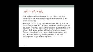 Classical Test Theory 5 Derivations [upl. by Ainomar]