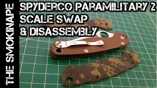 Spyderco Paramilitary 2 Knife  Scale Swap and Disassembly  TheSmokinApe [upl. by Lacey131]