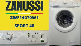 Zanussi Essential ZWF14070W1 Washing Machine  Sport 40 [upl. by Ahseela]