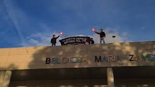 La juventud contra el régimen del 78  Acción falangista biblioteca María Zambrano [upl. by Tabor]