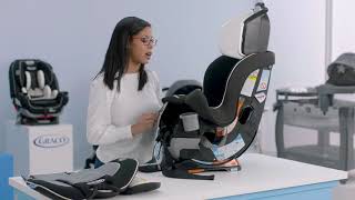 How to Remove and Replace the Graco® Extend2Fit® Convertible Car Seat Cover [upl. by Lliw]