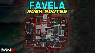 Modern Warfare 3 BEST Search and Destroy Rush Routes on FAVELA MW3 SnD Tips [upl. by Blynn]