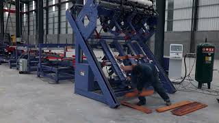 Pallet nailing production line for european pallet [upl. by Mail41]