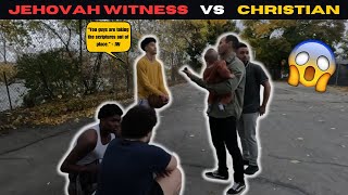 Jehovah Witness gets CHALLENGED by Christians😳😱 [upl. by Ignace]