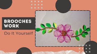 Brooches Work🌸🌿 handmade embroiderydesign design trending trailer selfimprovement work [upl. by Drofnelg]