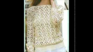 Crochet Blouse  Ganchillo Blusa  crochê Blusa [upl. by Bonne727]