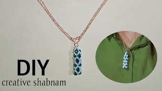 latest long pendant tutorial  handmade jewelry making tutorials  diy jewelry [upl. by Eseila]