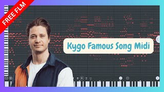 Kygo Famous Song Piano Midi FL Studio Mobile [upl. by Einahets]