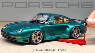 Porsche 959  Super detailed model car 124 Full Build [upl. by Jada]