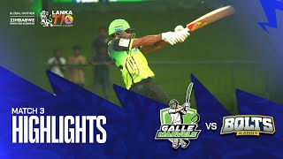 Lanka T10 Super League 2024 I Match 3 Highlights I Kandy Bolts vs Galle Marvels [upl. by Enos137]