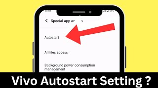 Vivo App Auto Start Permission Setting  How To EnableDisable Auto Start Permission On Vivo [upl. by Sivia499]