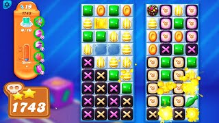 Candy Crush Soda Saga HARD Level 1743  2 Stars 🌟🌟 [upl. by Auqinaj]