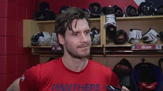 Oliver EkmanLarsson Pregame Edmonton Oilers at Florida Panthers [upl. by Obbard]