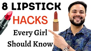 8 Lipstick Hacks Every Girl Should Know Beauty Hacks [upl. by Denyse509]