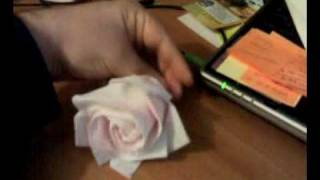 Origami Rosa con tovagliolo da cucina [upl. by Chesney725]