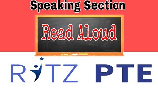 PTE Read Aloud  Speaking  Ritz PTE Bangladesh 2022 [upl. by Irvine54]