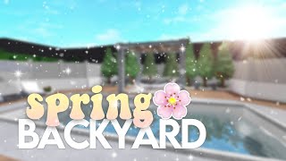 BLOXBURG  Spring Backyard  Ideas [upl. by Alludba706]