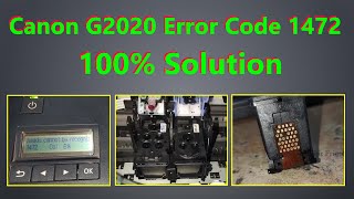 Canon G2020 Error Code 1472 Problem II Canon 1472 or 1431 Error II Print head cannot be recognized [upl. by Netsreik536]