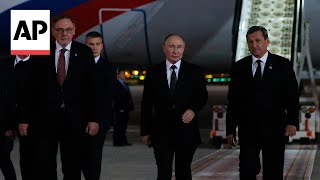 Putin lands in Ashgabat ahead of commemoration for Turkmen poet meeting with Irans president [upl. by Trilbee]