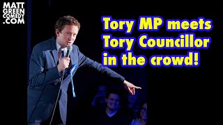 Tory MP meets Tory Councillor in the crowd [upl. by Enelyar]