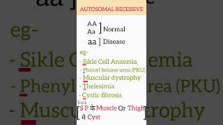 autosomal recessive disease trick [upl. by Sitsuj]