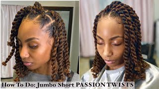 How To Do JUMBO Short PASSION TWISTS  Voice Over ✨ [upl. by Pillsbury]