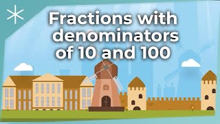 Fractions with denominators of 10 and 100 [upl. by Rexferd]