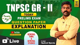 🔴LIVE  TNPSC GR IIIIA 2022 Prelims  General Tamil amp General Studies Questions Explanation  TAF [upl. by Navy]