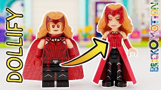 Turning Scarlet Witch into a Minidoll  a WandaVision Marvel Dollify [upl. by Dahaf]