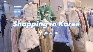 shopping in korea vlog 🇰🇷 winter fashion haul at Gotomall underground shopping center [upl. by Onitnas]