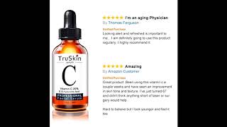 TruSkin Vitamin C Serum for Face Topical Facial Serum with Hyaluronic Acid Vitamin E Shorts [upl. by Gilud165]