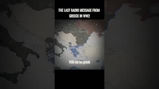 Greece’s Last Radio Message in WW2 history greece ww2 [upl. by Arrotal]