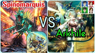 Dinodragons VS Kaiju  Spinomarquis VS Arkhite  Cardfight Vanguard DivineZ [upl. by Win]