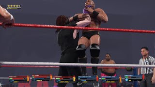 WWE 2K24Raw122 Undertaker Bret Hart Roddy Piper vs Yokozuna Lex Luger Terry Funk [upl. by Silera]