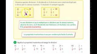 Matematica La proprietà invariantiva della divisione Dal Libro Nuvola 3 [upl. by Ahsina266]