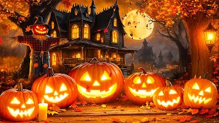 Cozy Autumn Haunted House Halloween Ambience 🎃With Relaxing Halloween Background Music🍂 Creepy Music [upl. by Emerald]