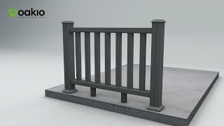 Easy steps to install wood plastic composite WPC railing [upl. by Enahs]