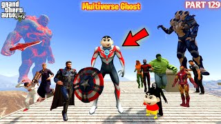 Multiverse Ghost Shin Chan Become Captain America Can Thor Save in GTA5 129 [upl. by Sonnnie834]