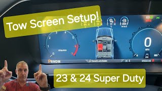 2024 Ford Tow screens setup 2024 amp 2023 Ford Super Duty Tremor how to [upl. by Naitsirt]