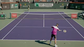 Top Spin 2K25 Federer vs Zverev Court Level View PS5 [upl. by Razaele]