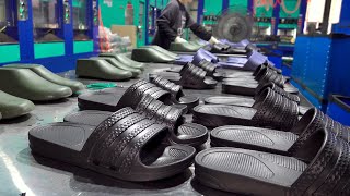 Interesting Slide Sandal Mass Production Process EVA Slippers Manufacturing Factory [upl. by Isiahi593]