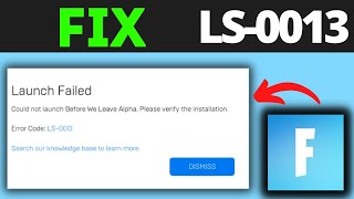 КАК ИСПРАВИТЬ ОШИБКУ LS0013 РЕШЕНИЕ Epic Games Launcher Fortnite [upl. by Anabel926]