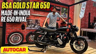 BSA Gold Star 650  Ready to take on the Royal Enfield 650  Walkaround  Autocar India [upl. by Elma]