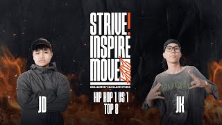 HIP HOP 1V1 TOP 8  JD W VS JK  STRIVE INSPIRED MOVE 2024 EP2 [upl. by Aivatra]