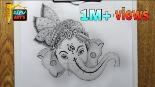 Ganpati bappa Draw easy part1  god ganesh ji ka Drawing Lord ganesha Drawing [upl. by Etteniuqna]