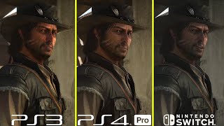 Red Dead Redemption Original PS3 vs PS4 Pro vs Nintendo Switch Early Graphics Comparison [upl. by Studdard]